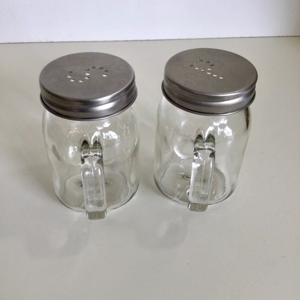 Vintage Salt‎ and Pepper Shakers Clear Glass